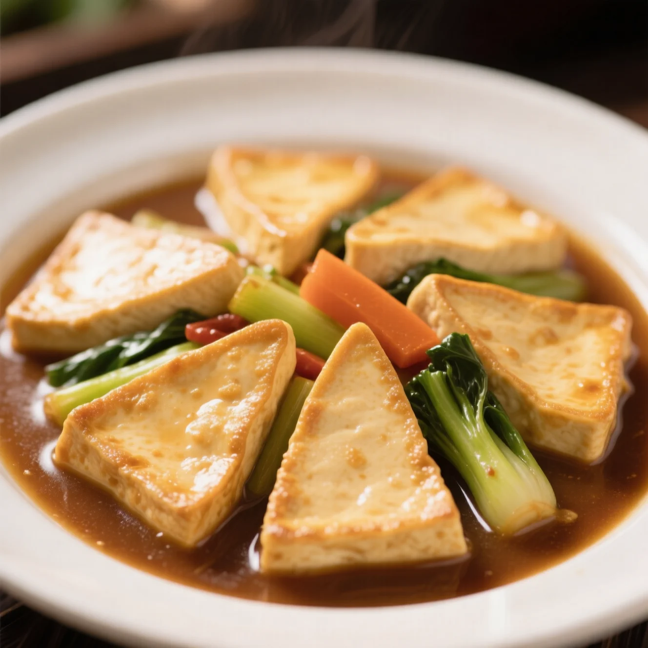 Tofu braisé maison aux légumes