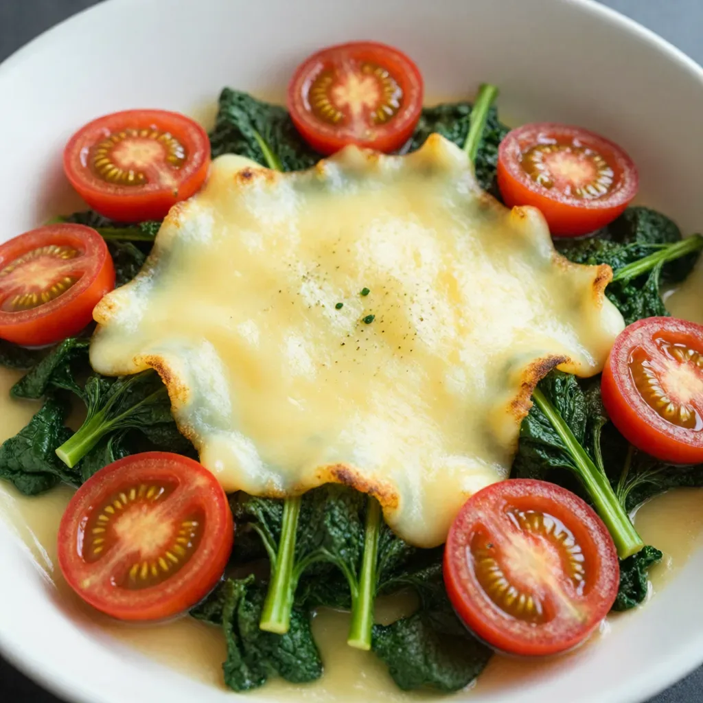 Gratin d'Épinards aux Tomates Cerises et Fromage