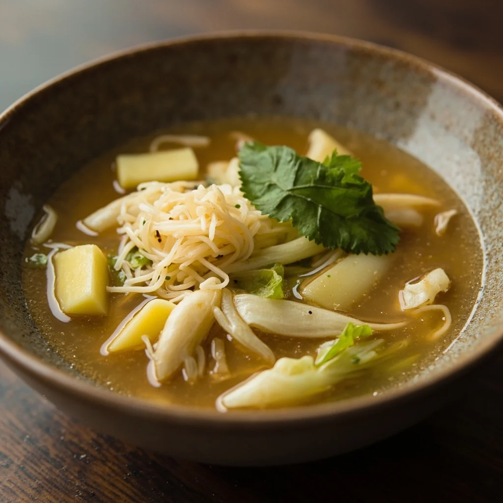 Soupe rustique aux pommes de terre et au chou