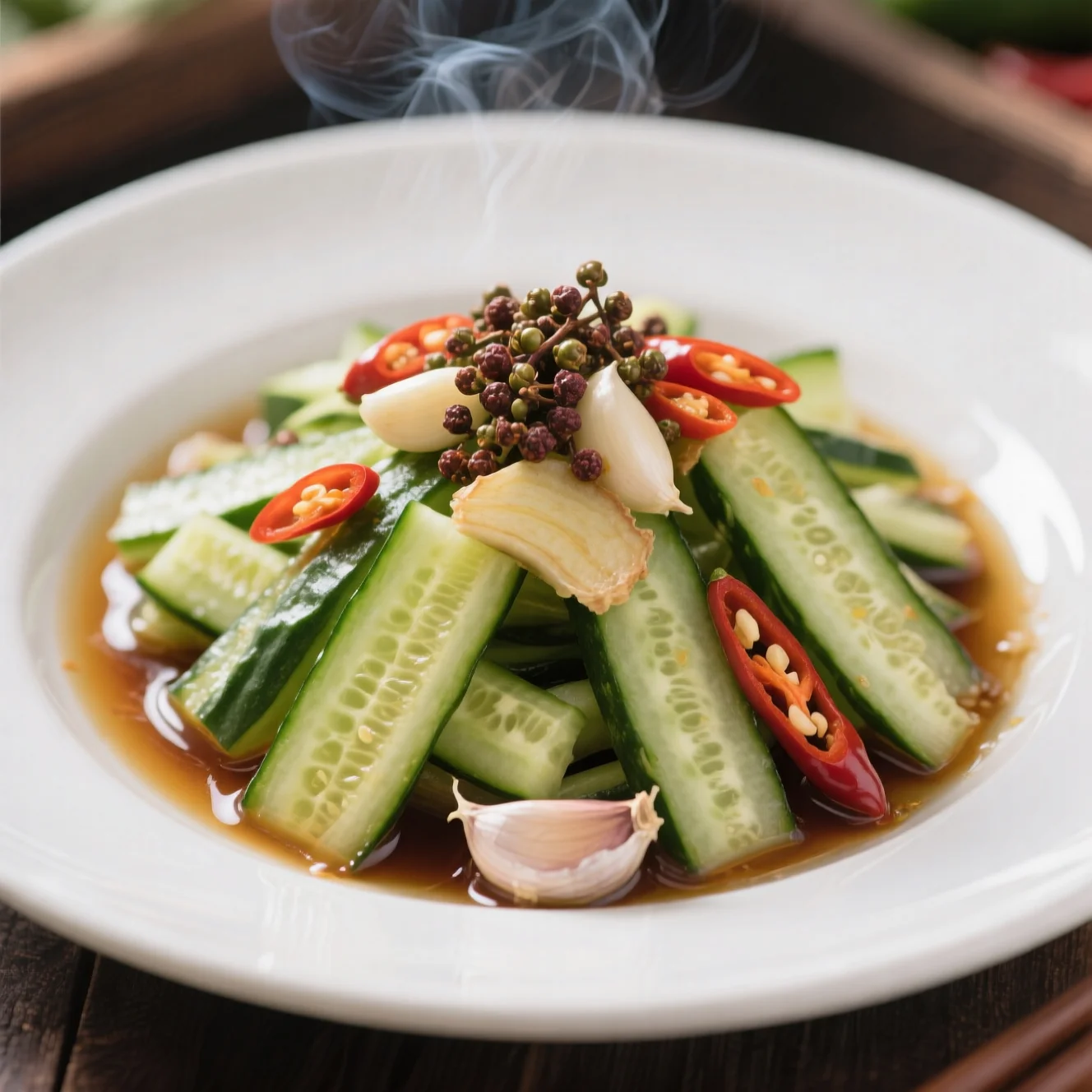 Concombre Flambé à l'Huile