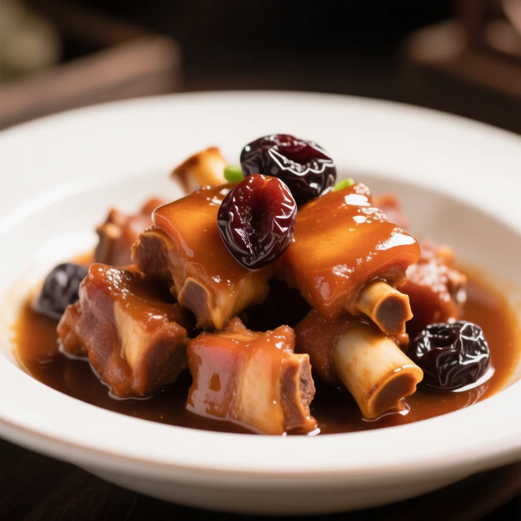 Côtes de Porc Braisées aux Pruneaux Séchés