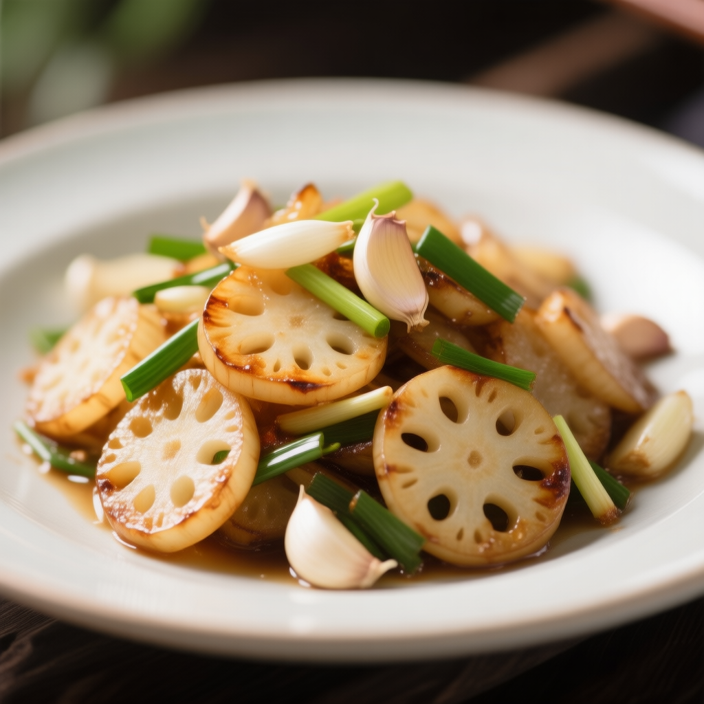 Jicama à l'ail et à la ciboulette