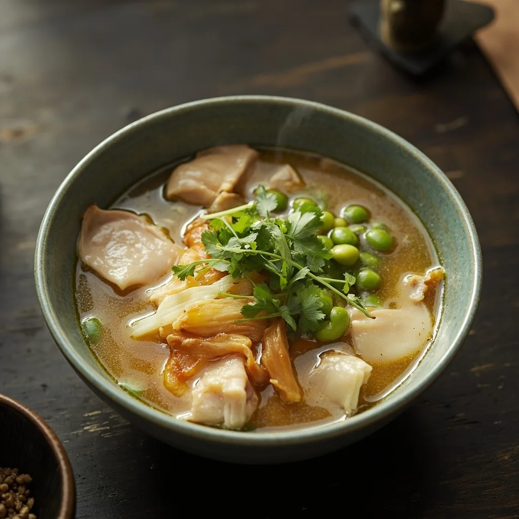 Soupe de chou rond séché et de tripes de porc