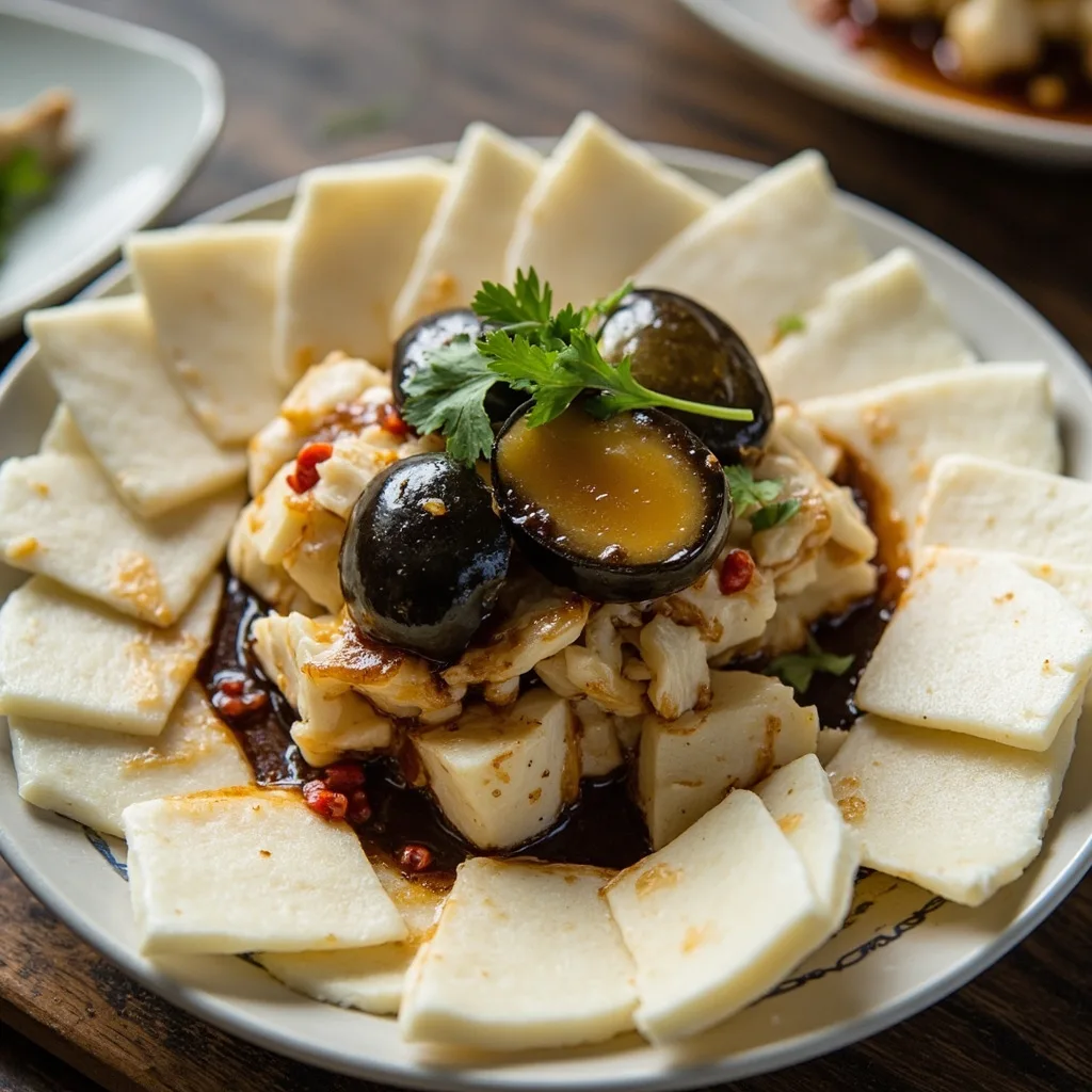 Salade de tofu et œufs de cent ans