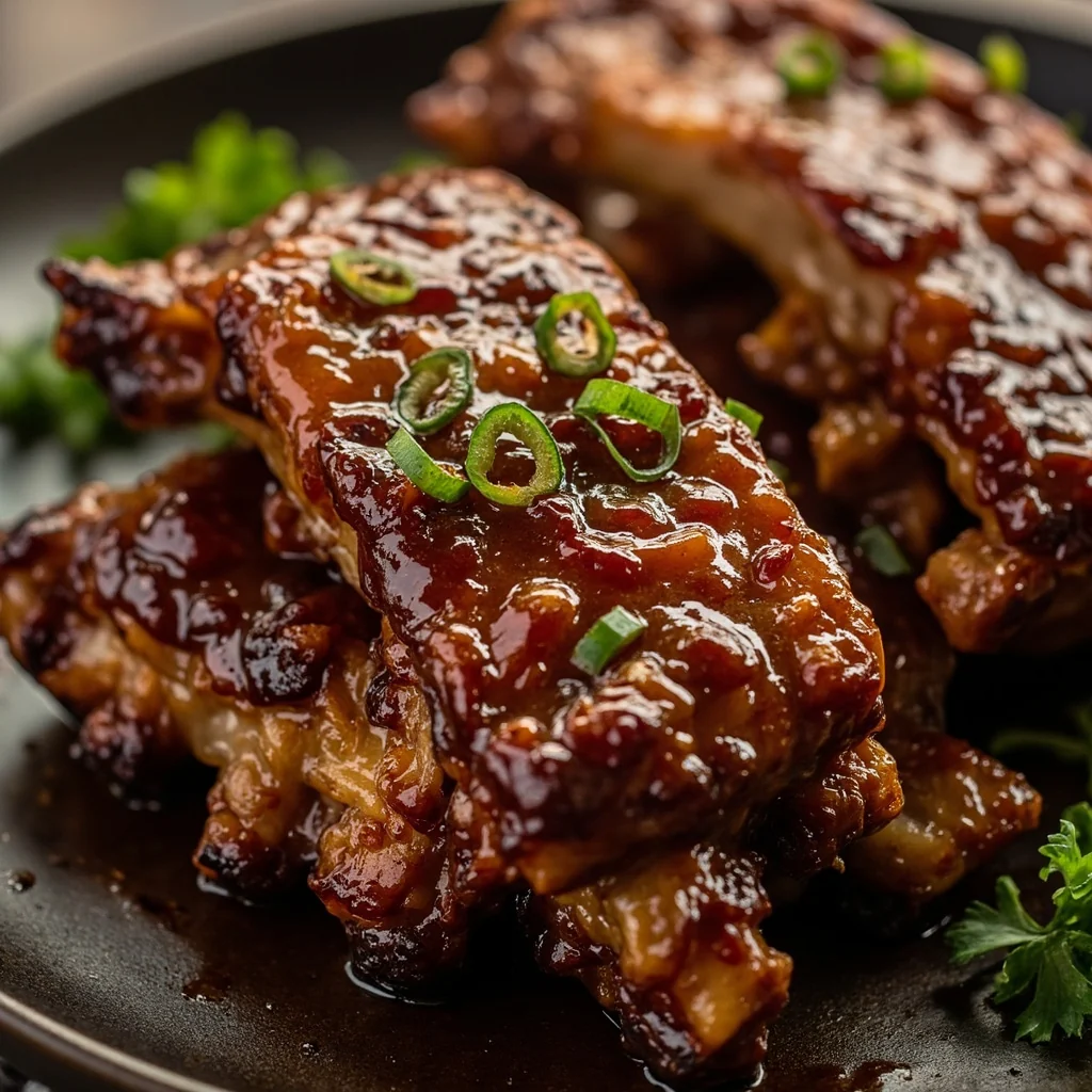 Côtes de Porc au Miel et à l'Ail au Four