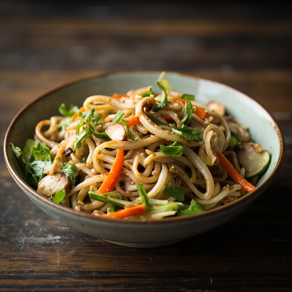 Salade d'Enoki Glacée à la Vinaigrette Sésame