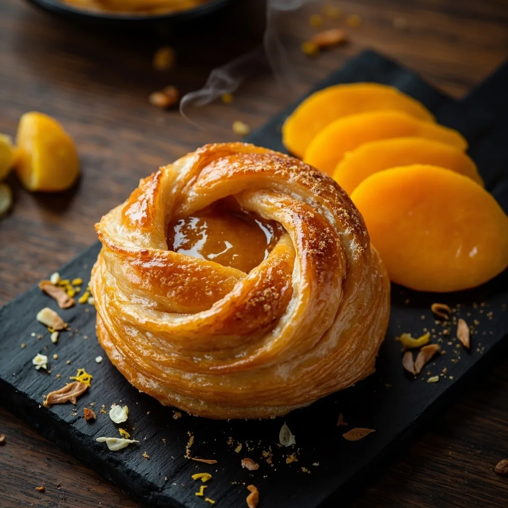 Strudel aux abricots et aux amandes