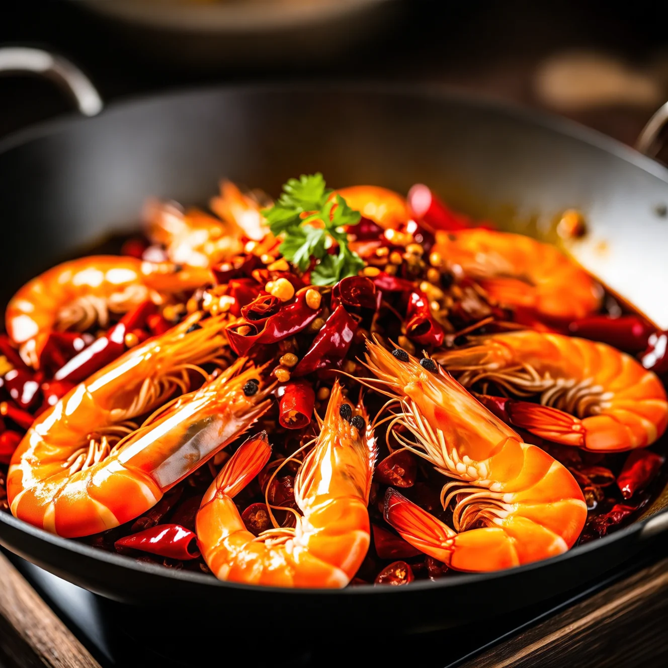 Crevettes Épicées en Poêle Sèche Frémissante