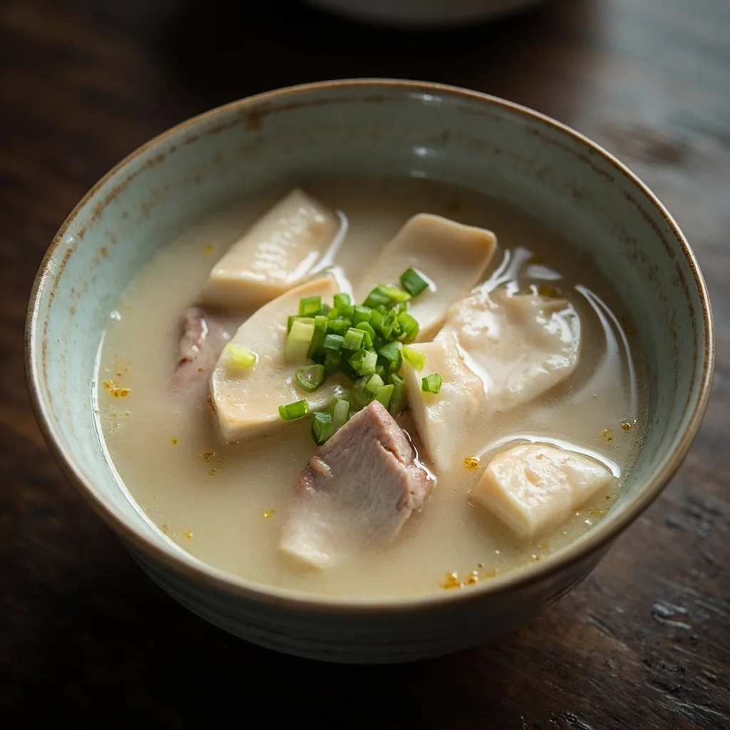 Soupe de racine de lotus et de travers de porc