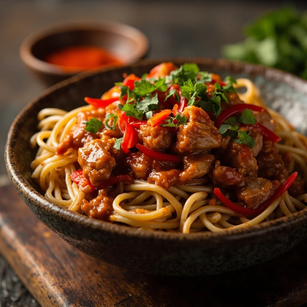 Sauce au porc épicée au cumin