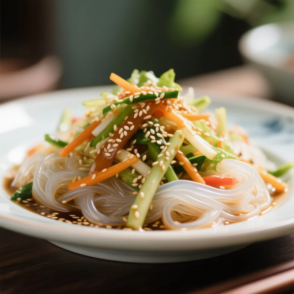 Salade de nouilles froides au sésame