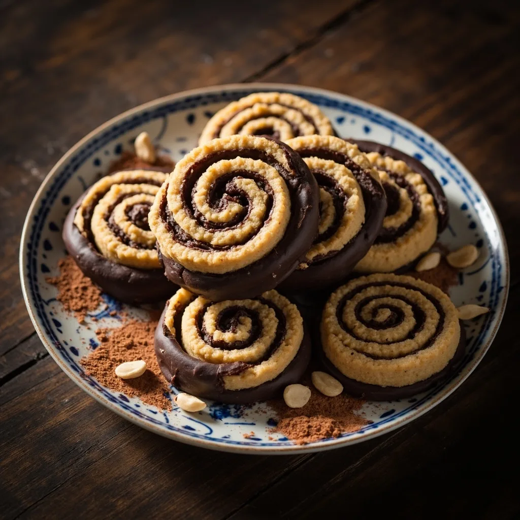 Schokoladen-Erdnussbutter-Spiralkekse