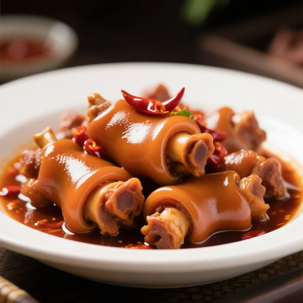 Pieds de porc braisés épicés