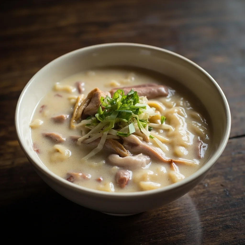 Congee Zhuangyuan Ji Di (Congee Cantonés de Menudencias de Cerdo)