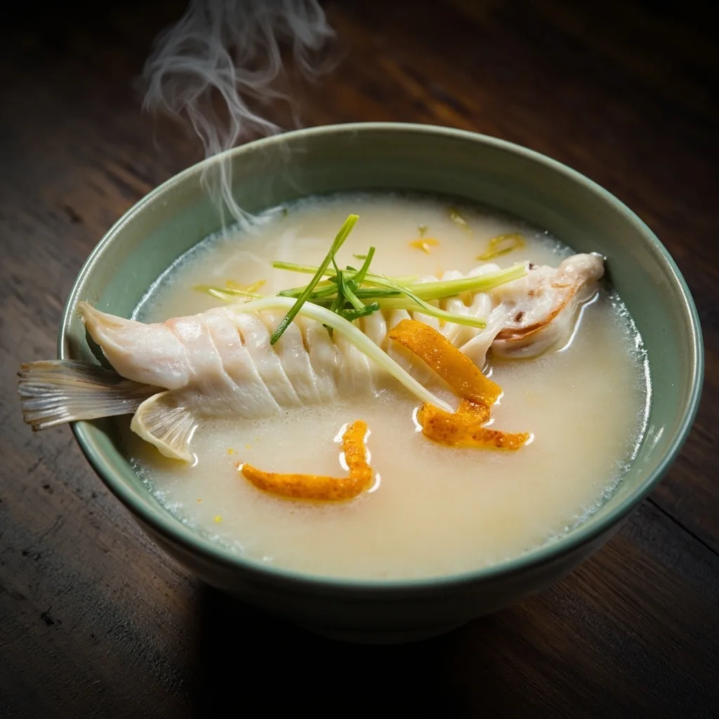 Ginger, Tangerine Peel, and Pepper Fish Soup