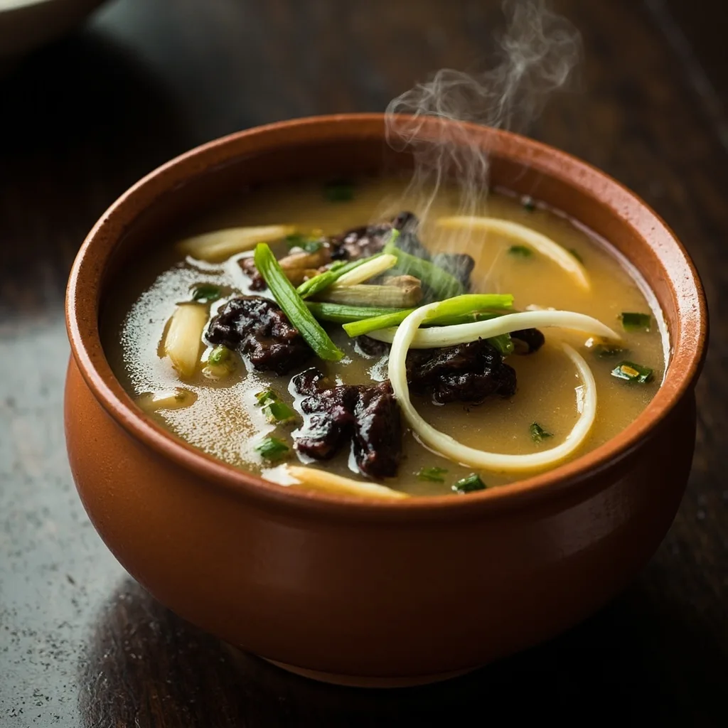 Clear-Stewed Black Chicken Soup