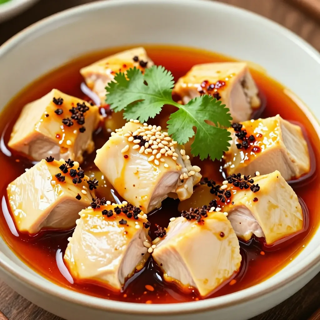 Poached Chicken with Chili Oil
