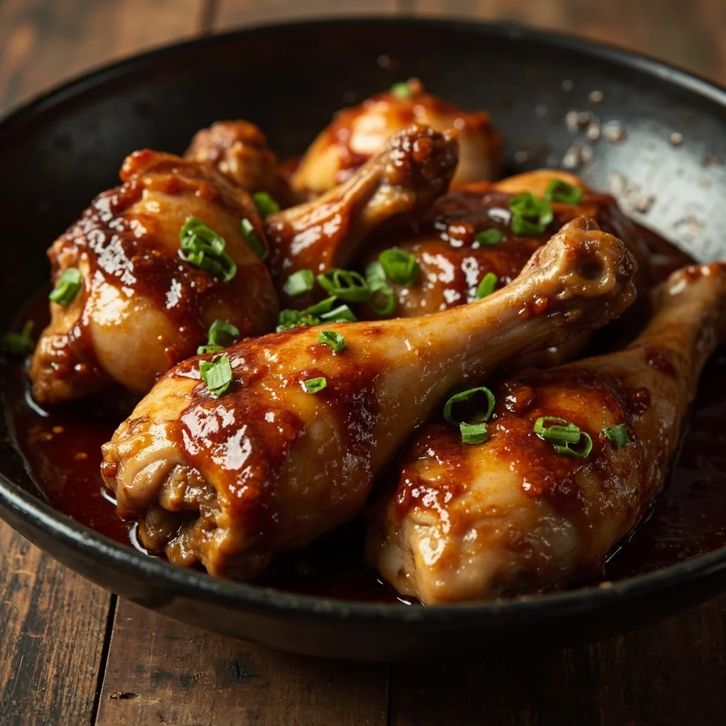 Pilons de Poulet Braisés Faible en Calories Glacés au Soja