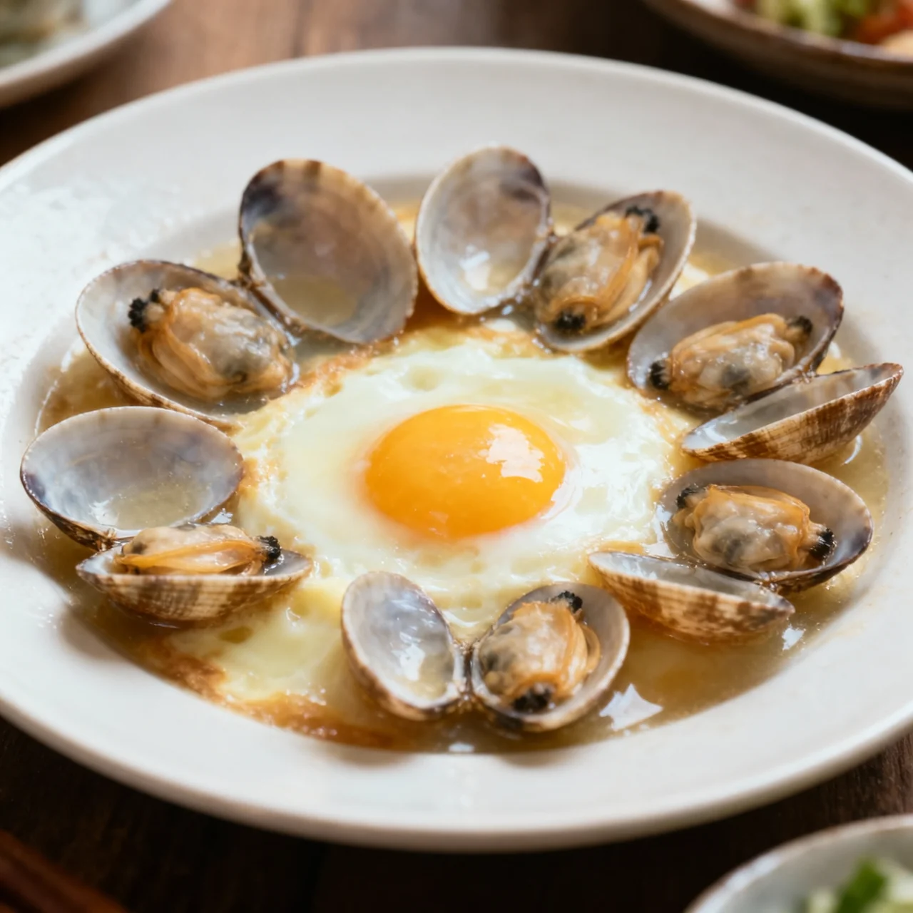 Palourdes vapeur aux œufs