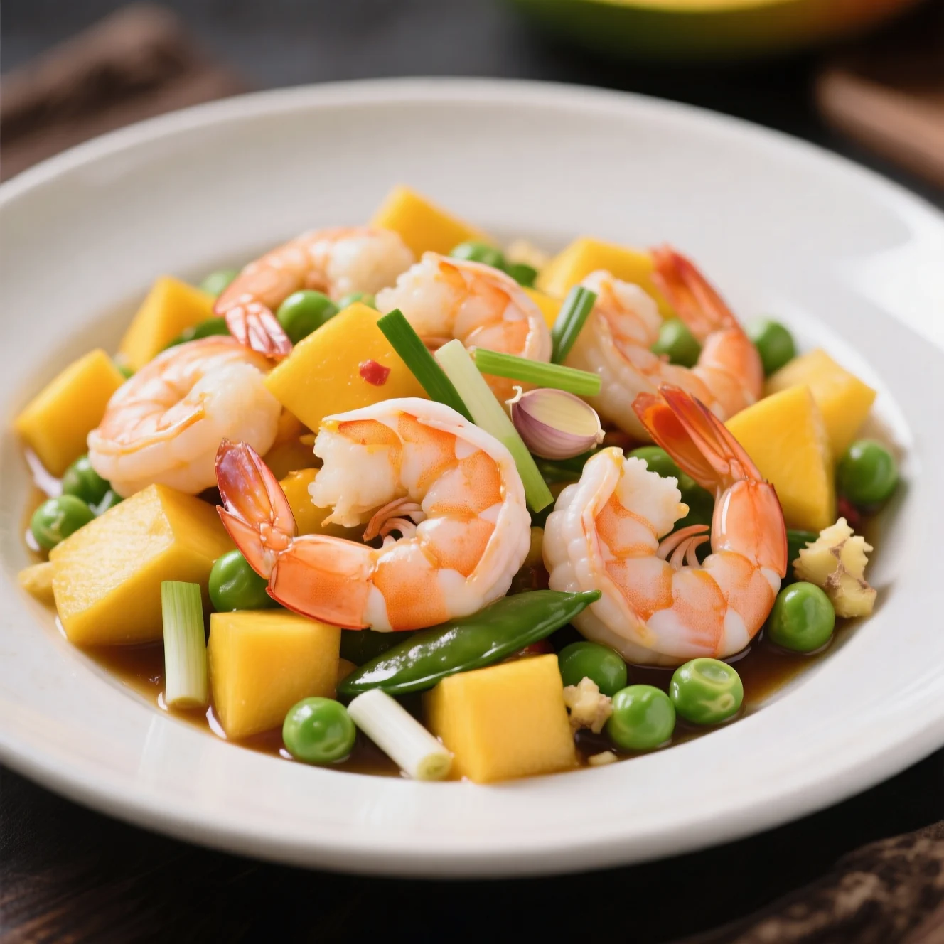 Crevettes Glaçées à la Mangue