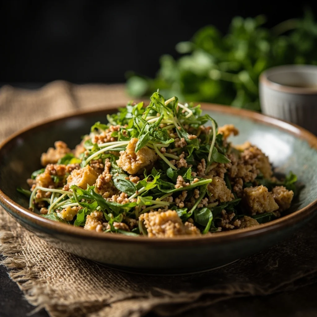 Salade de malantou au tofu séché