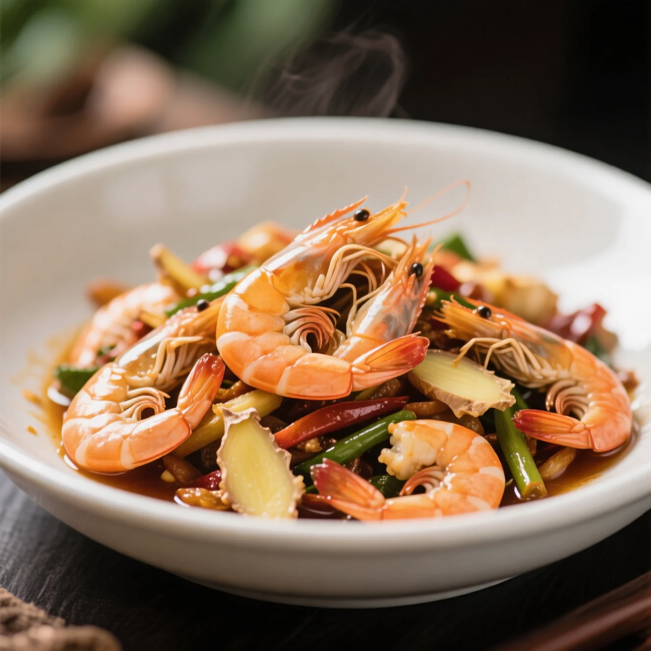 Crevettes de rivière sautées