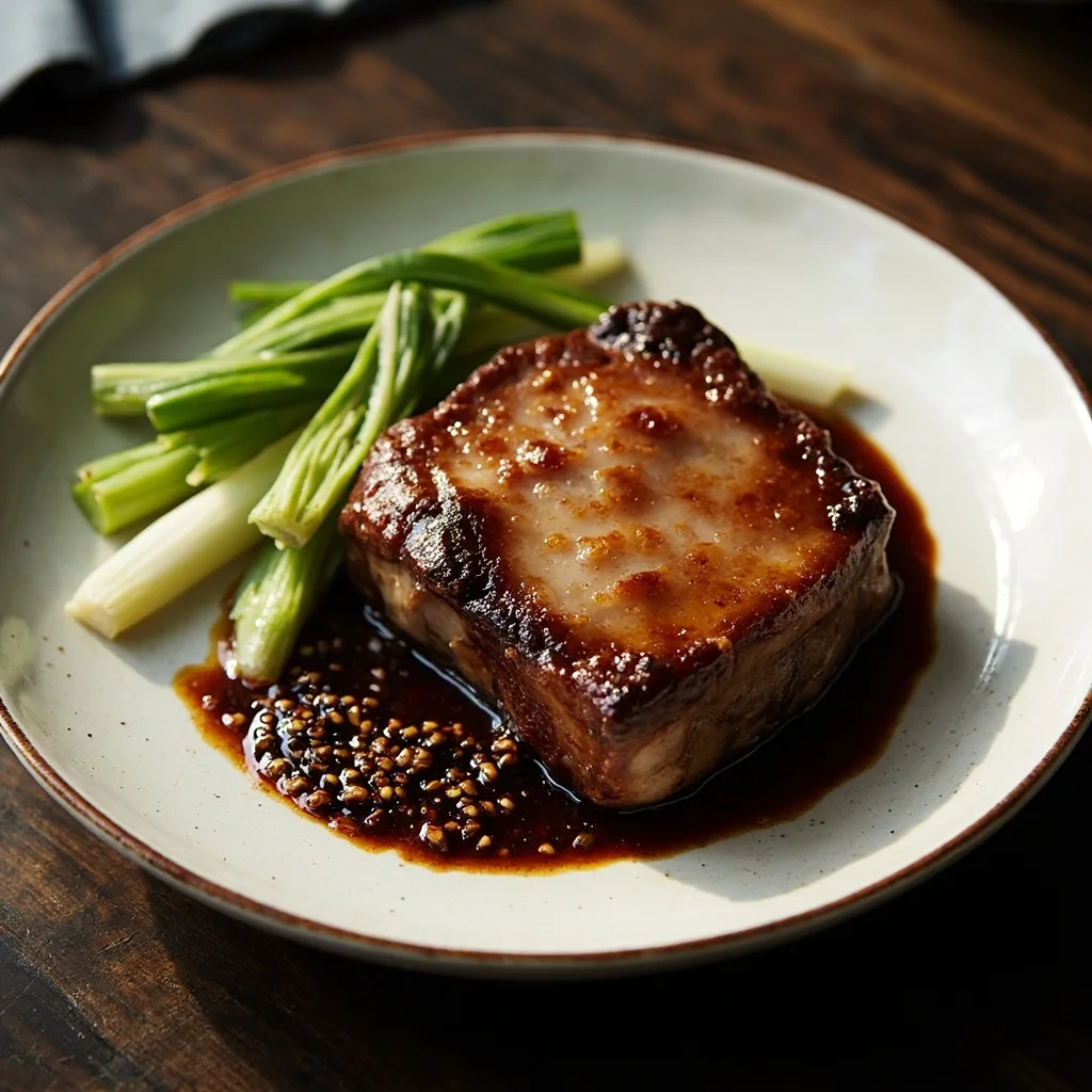 Scallion-Braised Pork Chops