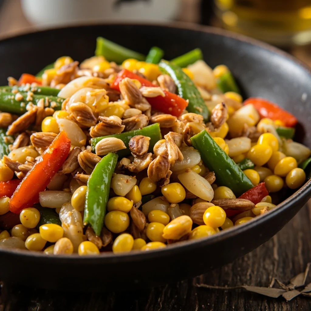 Sauté de maïs aux pignes