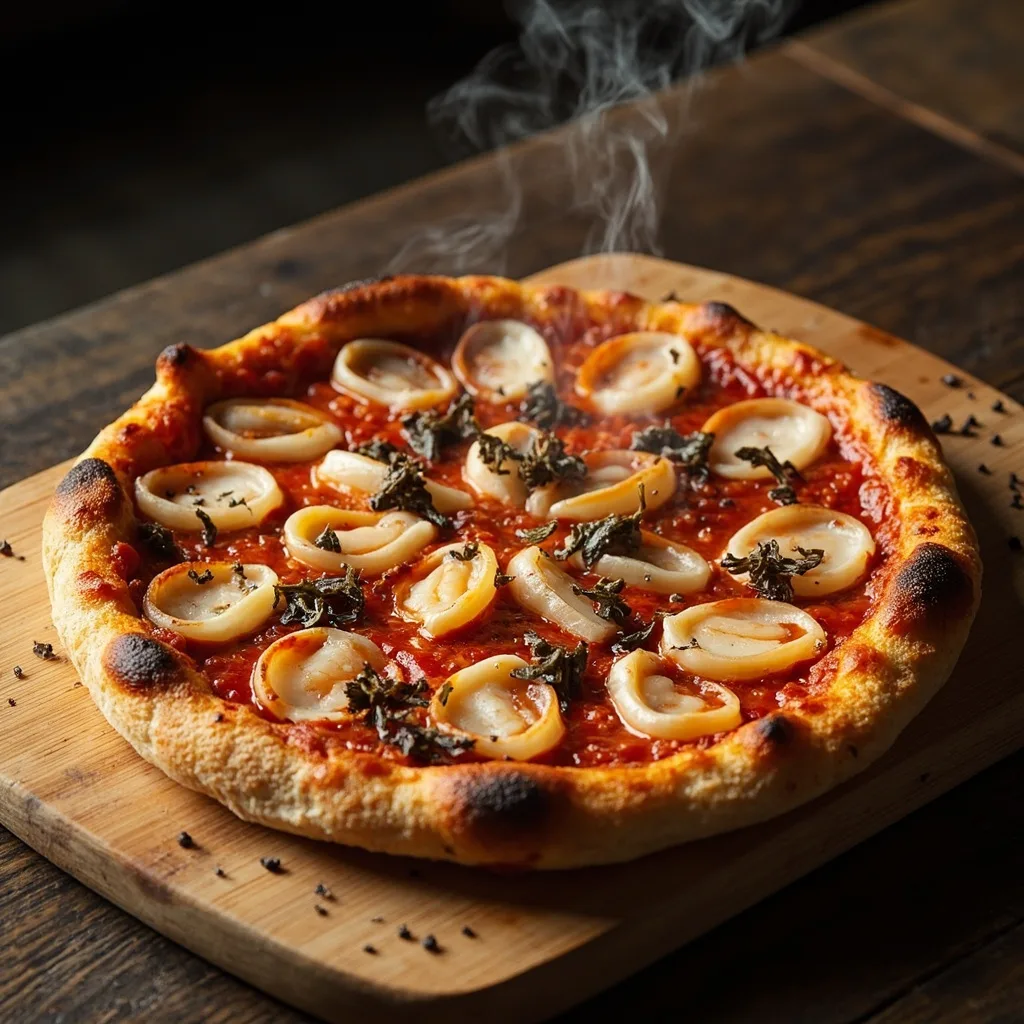 Pizza aux fruits de mer variés