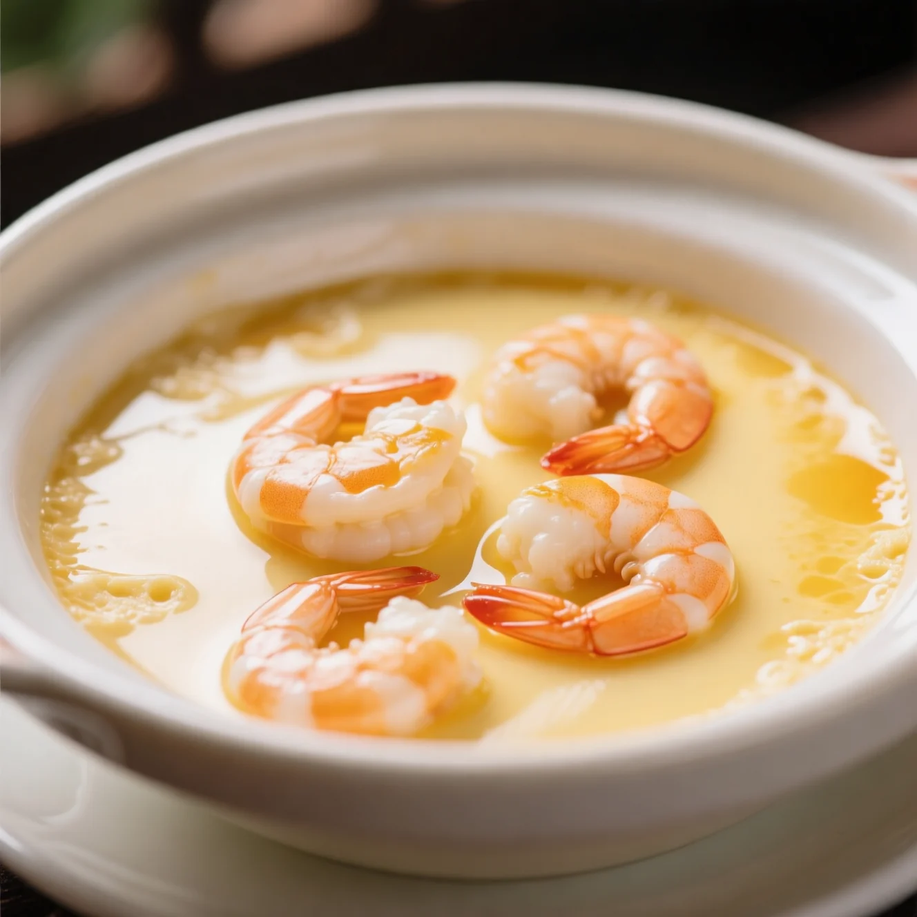 Flan aux crevettes onctueux à la vapeur