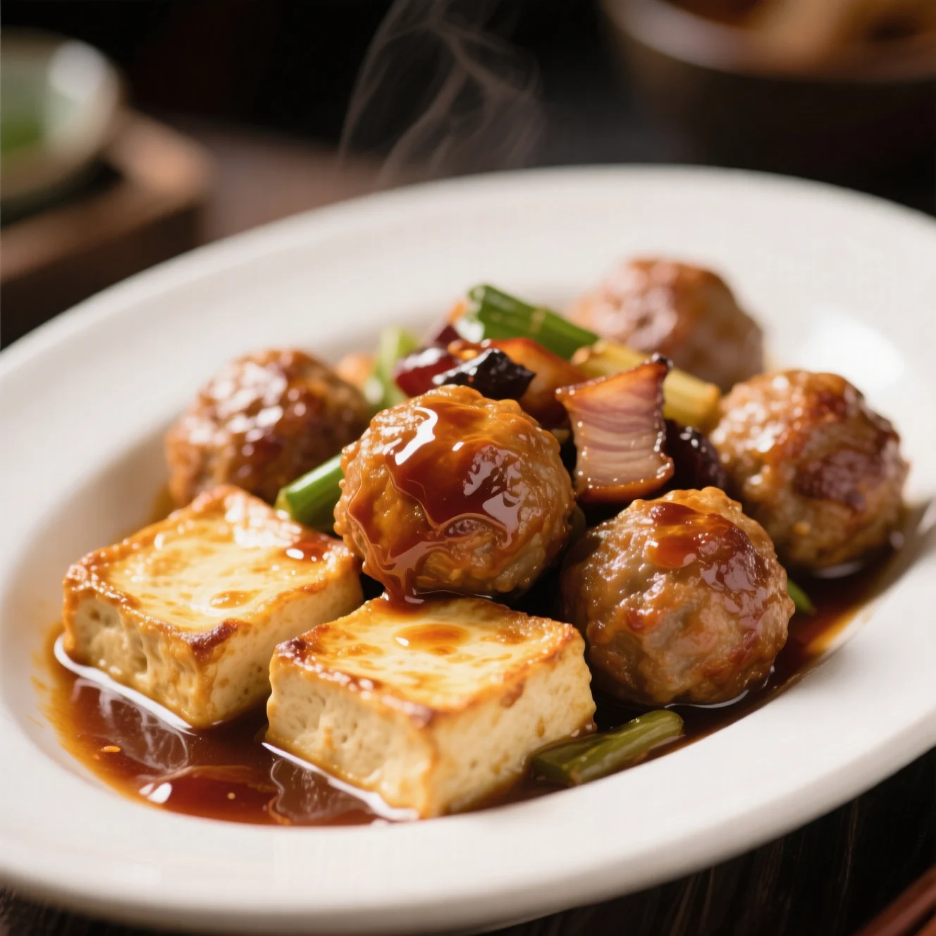 Boulettes de porc et tofu croustillantes au four
