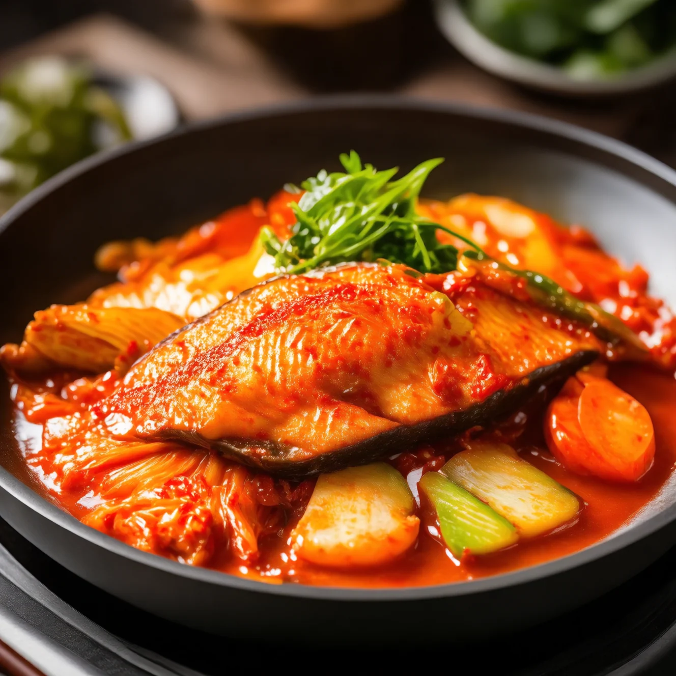 Poisson Braisé au Kimchi Style Coréen