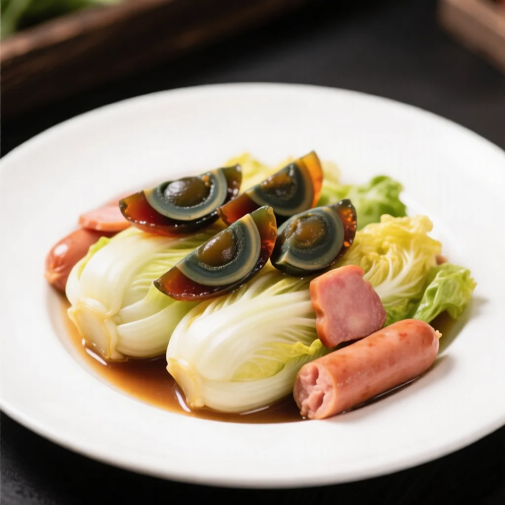 Jambon, œuf de centenaire et chou nain