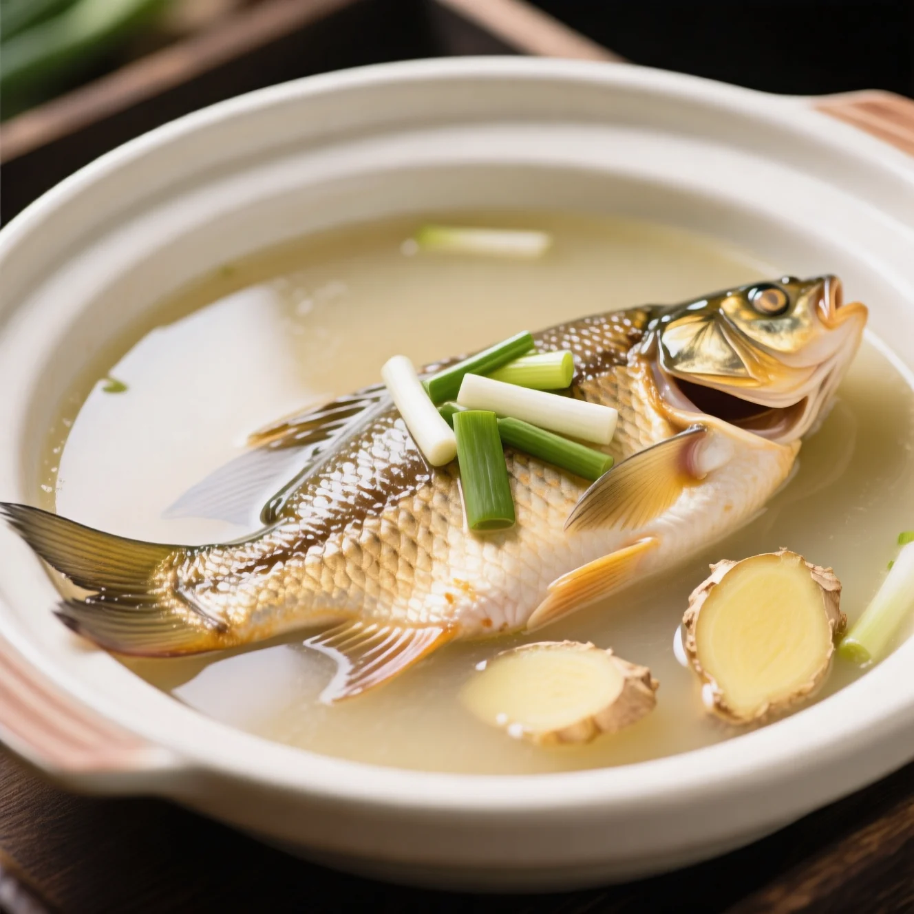 Soupe apaisante de carpe crucian