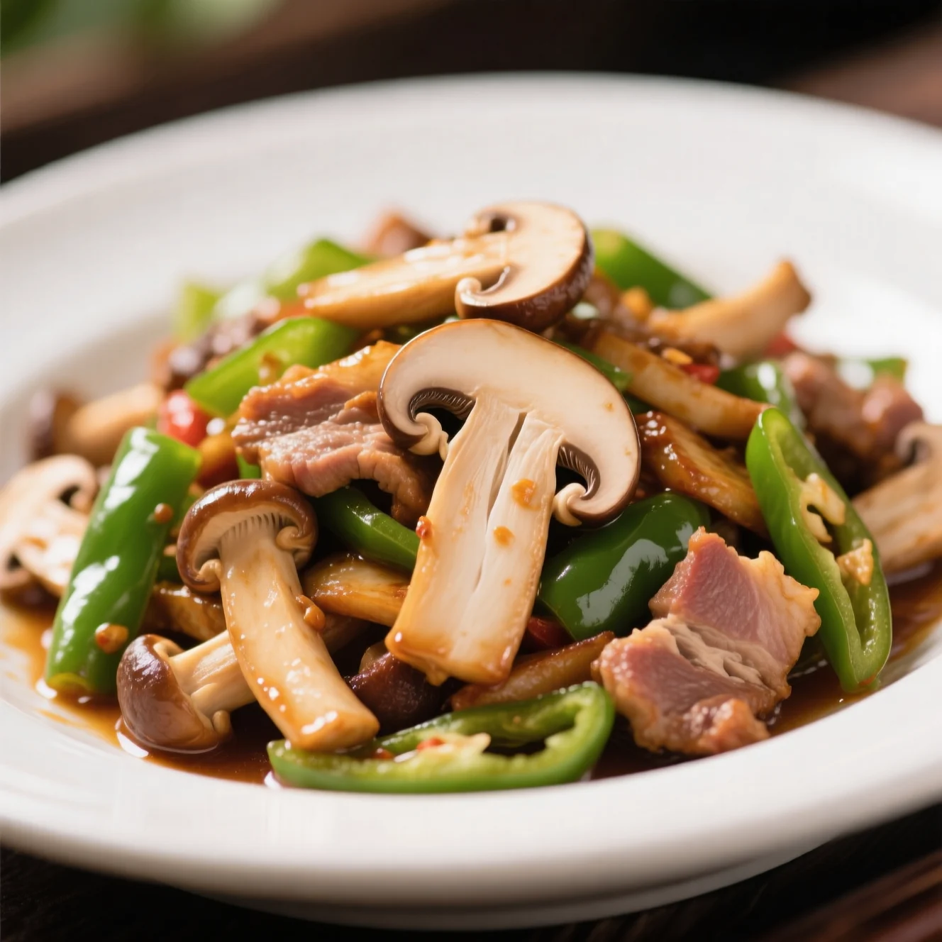 Sauté d'Eryngii (Pleurotes du Roy) déchirés à la main