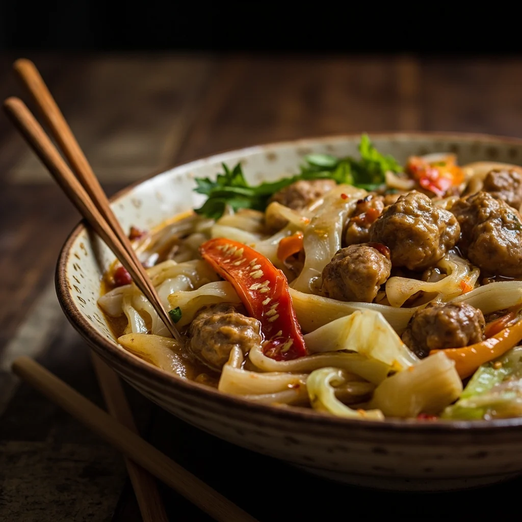 Boulettes de viande et ragoût de chou