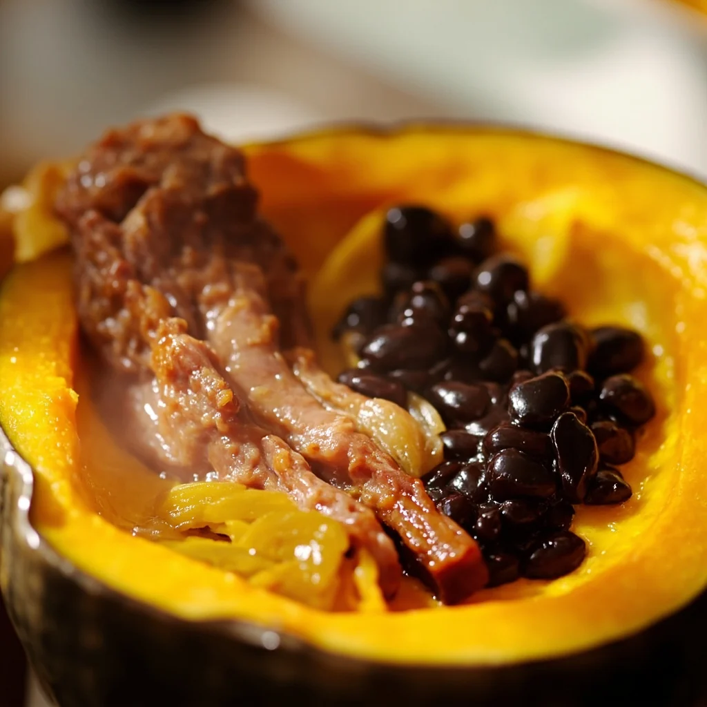 Citrouille et travers de porc en tasse