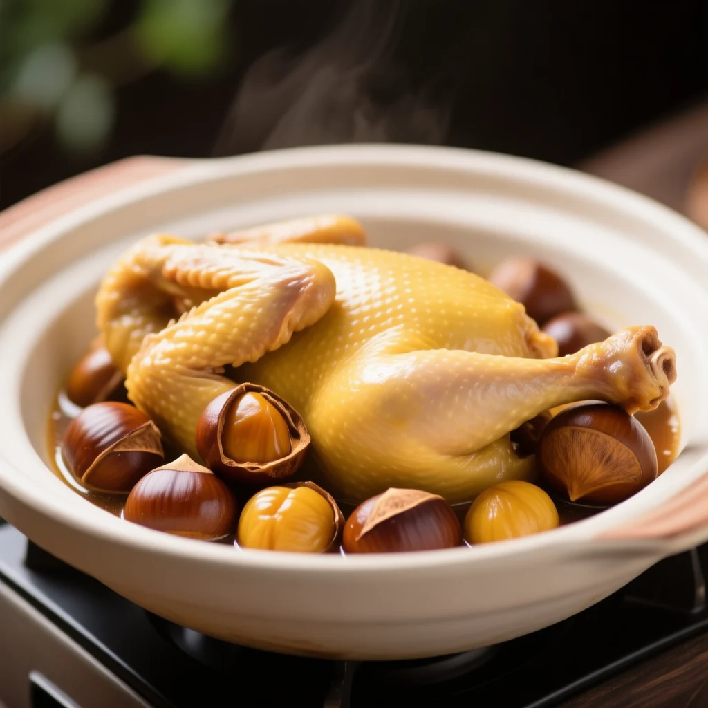 Poulet Braisé aux Châtaignes