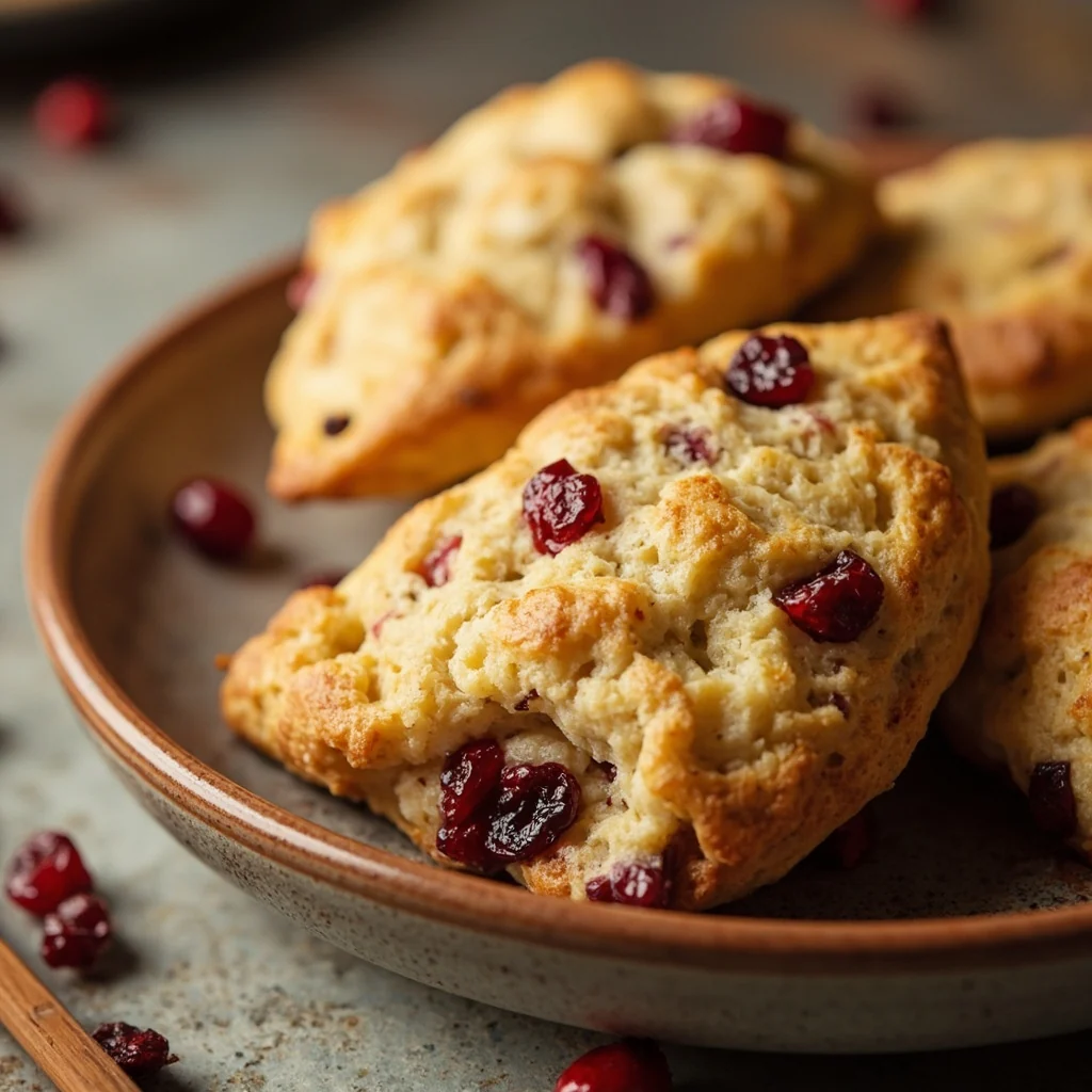 Scones aux cranberries et vanille