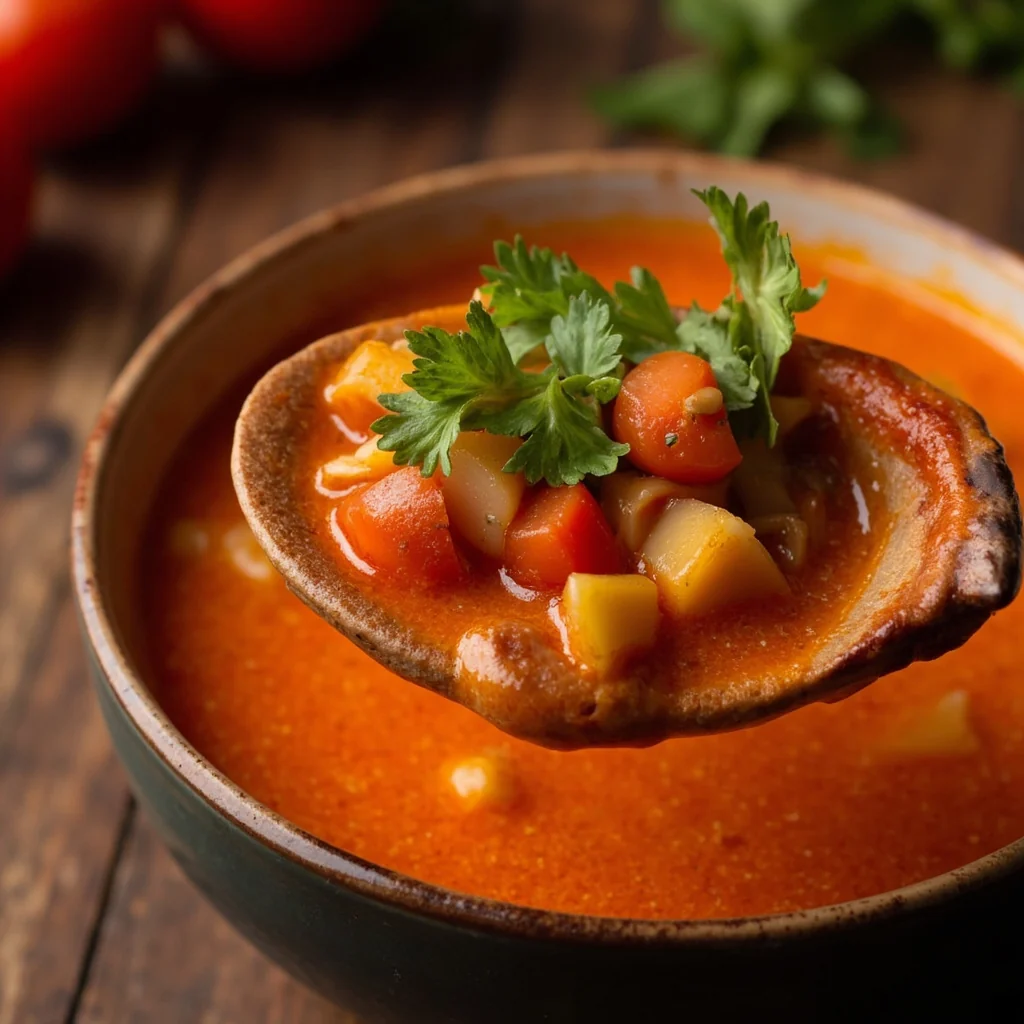 Soupe riche en tomates