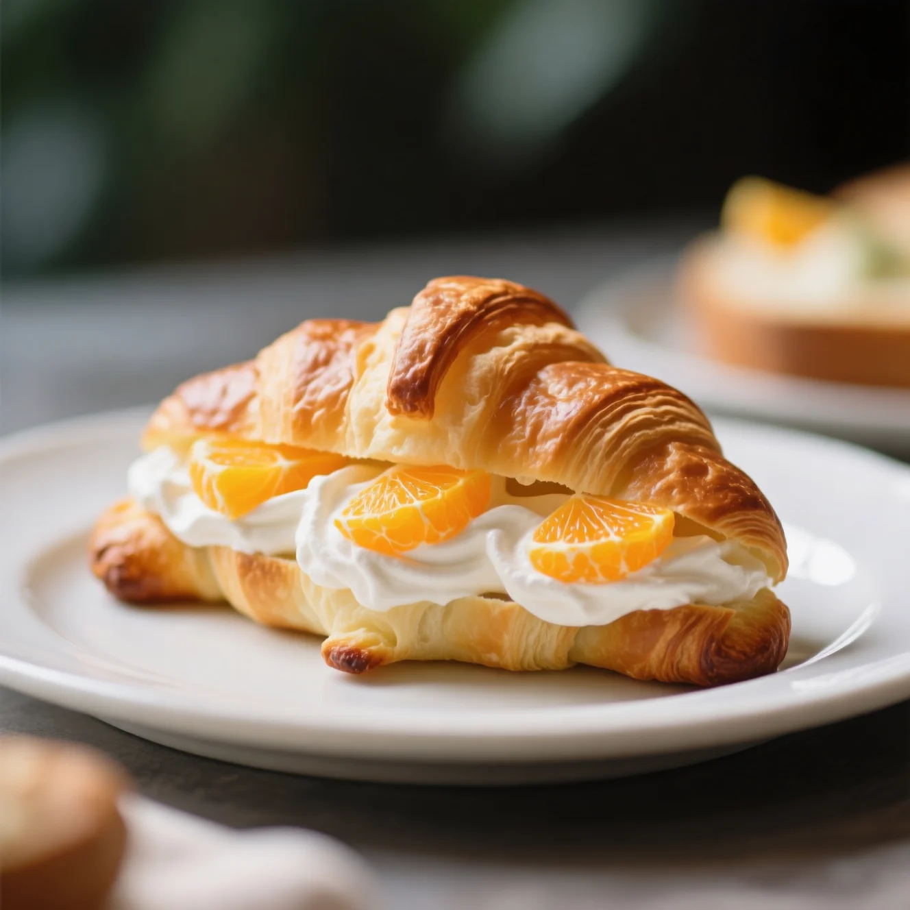 Croissants à la crème fouettée et orange