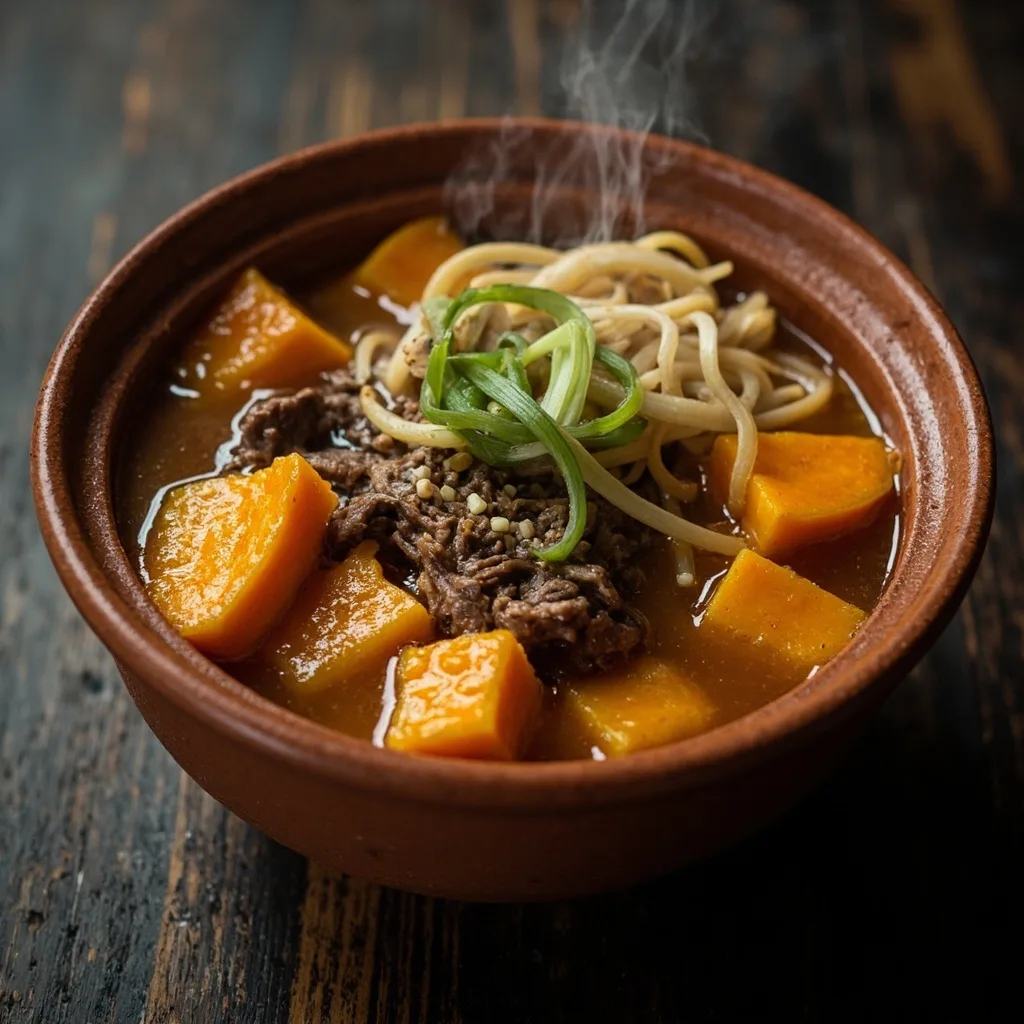 شوربة القرع واللحم البقري