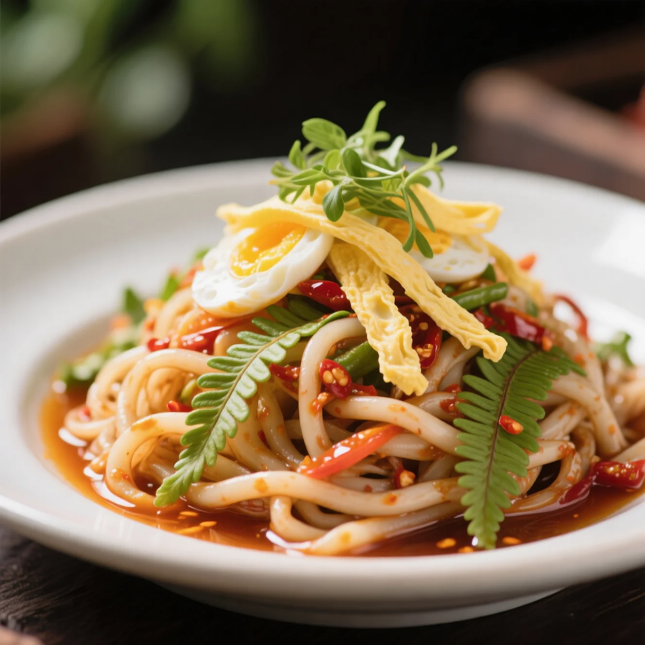 Salade de Nouilles de Fougère Épicée et Aigre