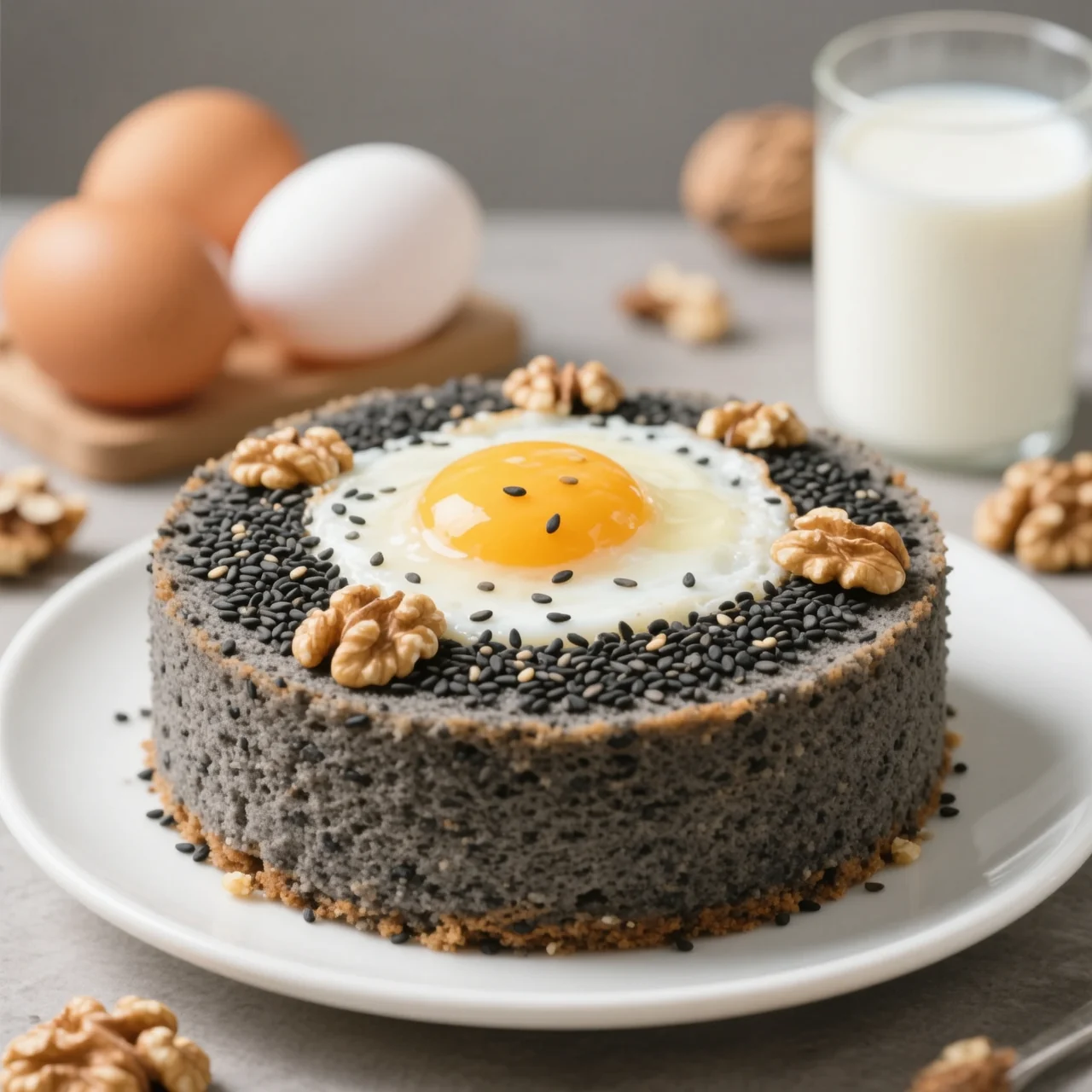 Gâteau au sésame et aux noix