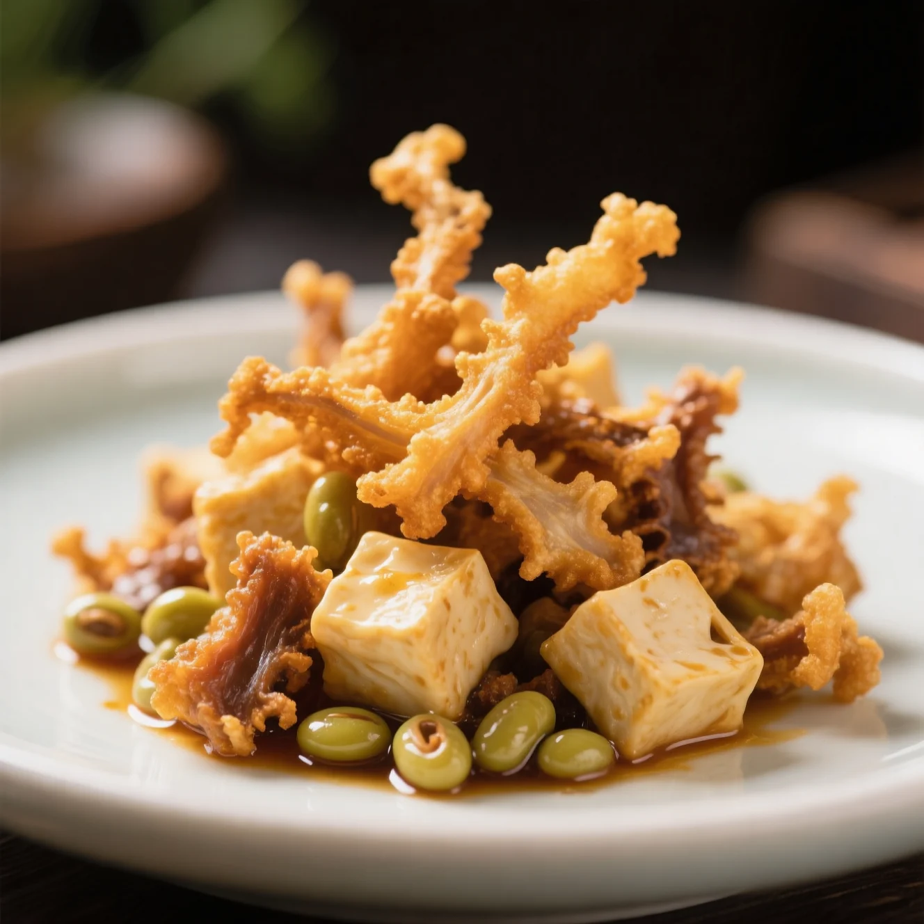 Cartilage Croustillant au Fromage de Haricot Fermenté