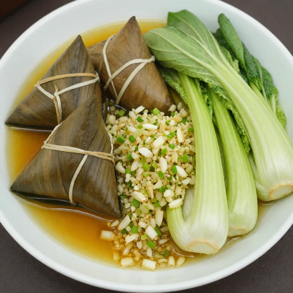 Zongzi braisés avec petit chou chinois