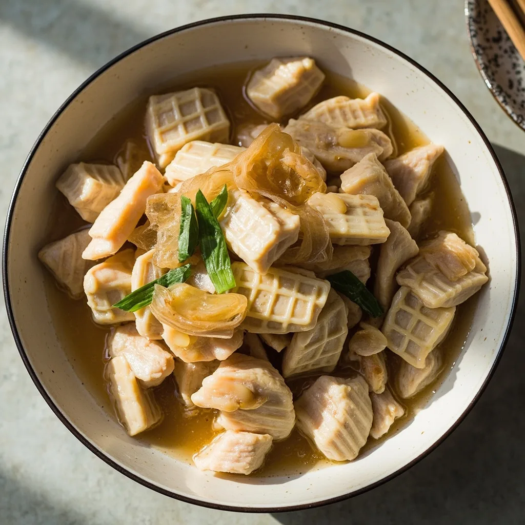 Poulet cristal aux pétoncles séchés