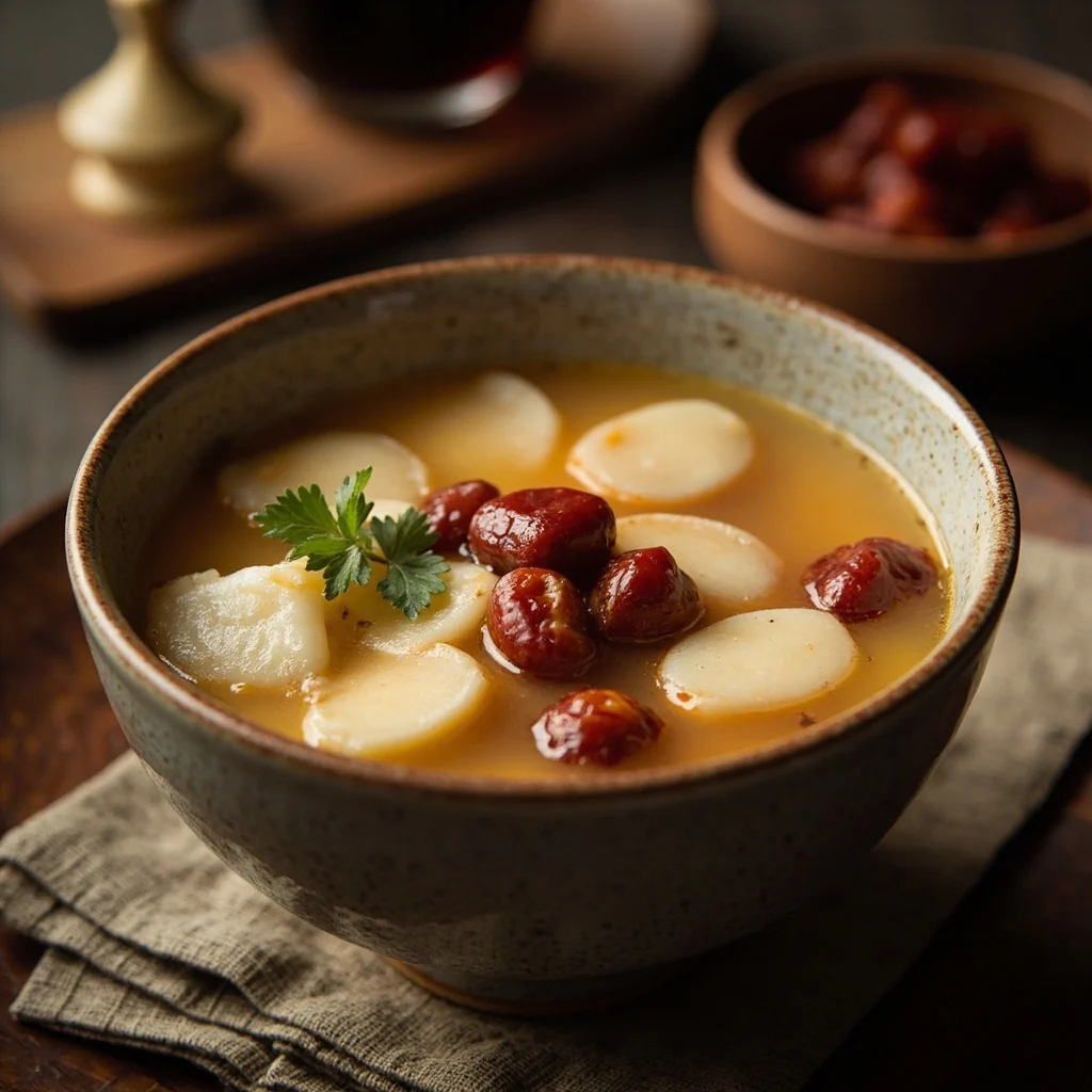 Soupe sucrée aux ignames chinoises et aux oreilles de Juda