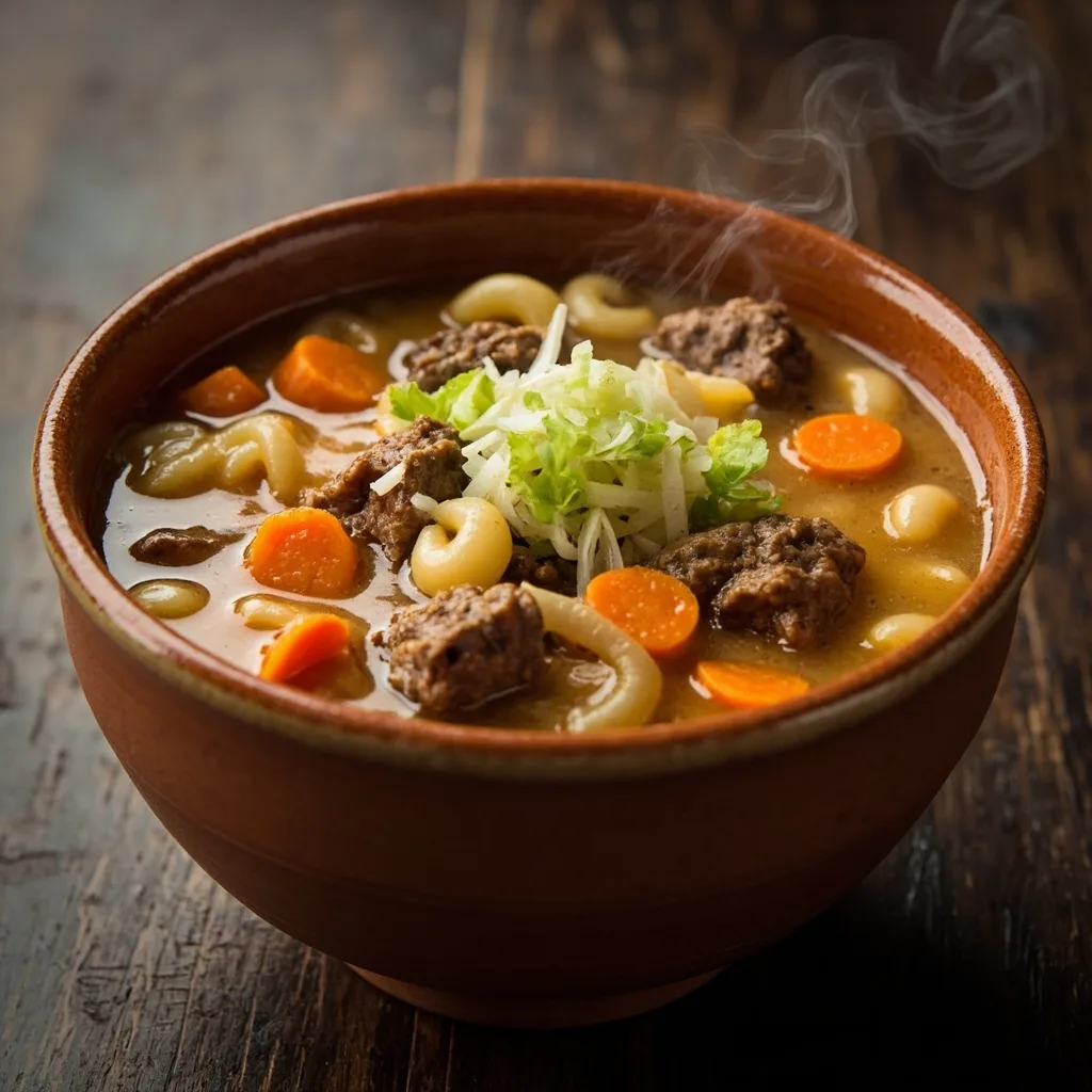 Beef Macaroni Soup