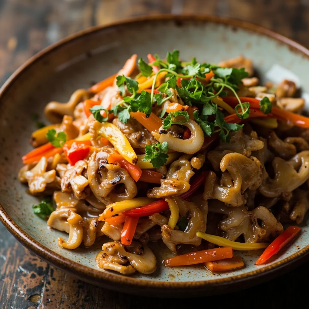 Salade de champignons bois d'oreille frais au piment